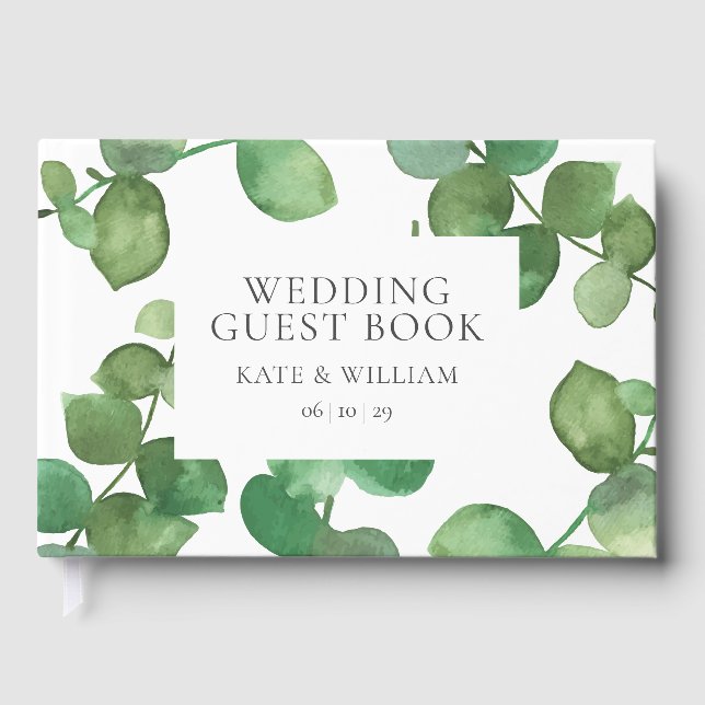 Eucalyptus Boho Greenery Wedding Gästebuch (Vorderseite)
