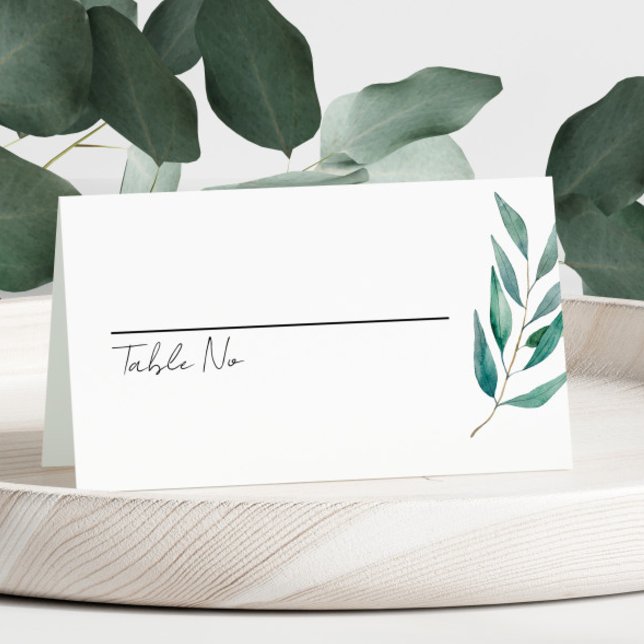 Eucalyptus Botanical Greenery Garden Wedding Platzkarte (Von Creator hochgeladen)