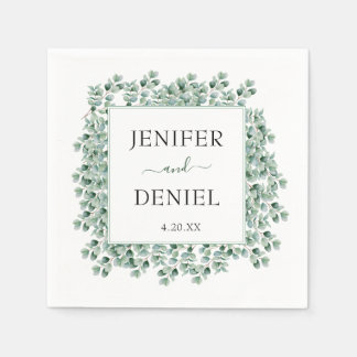 Eucalyptus Botanical Greenery  Wedding Serviette