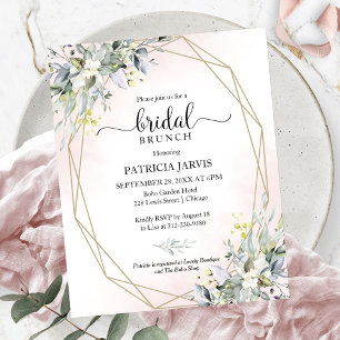 Eucalyptus Budget Bridal Brunch Einladung