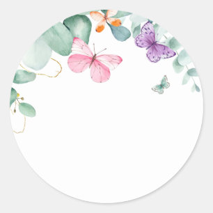 Eucalyptus Butterfly Garden Mimosa Bar Labels Runder Aufkleber