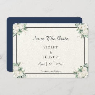 Eucalyptus Cotton   Felt Ecru Save The Date