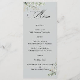 Eucalyptus Elegant Calligraphy Menu Menükarte