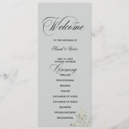 Eucalyptus Elegant double side program card Programm