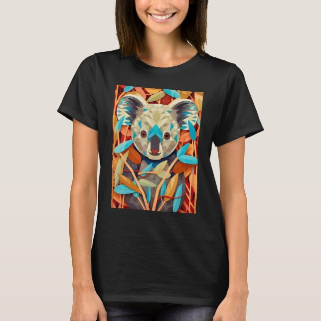 Eucalyptus Enigma An Op Art Koala Experience_1 T-Shirt (Vorderseite)