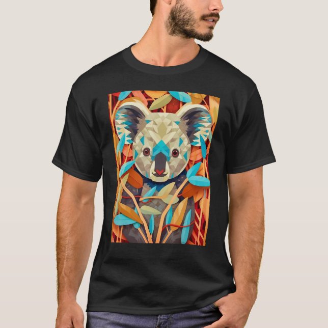 Eucalyptus Enigma An Op Art Koala Experience_1 T-Shirt (Vorderseite)