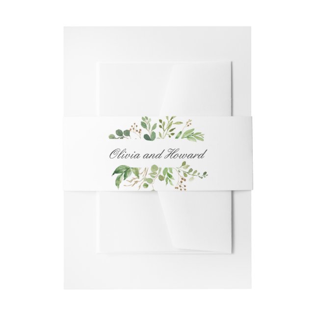Eucalyptus Foliage Blätter Wedding Einladungsbanderole (Vorderseite Beispiel)