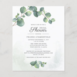 Eucalyptus Foliage Bridal Dusche Einladung