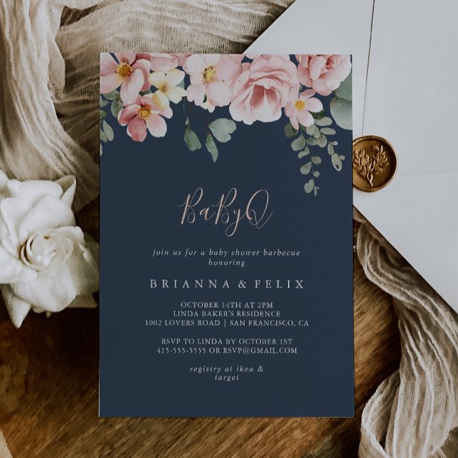 Eucalyptus Garden BabyQ Baby Duschgrill Einladung (Von Creator hochgeladen)