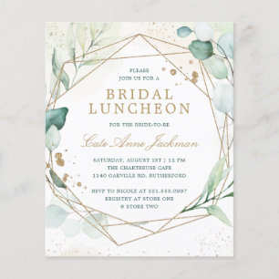 Eucalyptus Geometric Bridal Luncheon Einladung