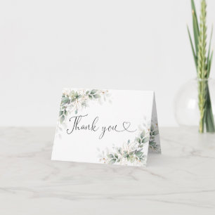 Eucalyptus Gold Baby Dusche Danke Karte