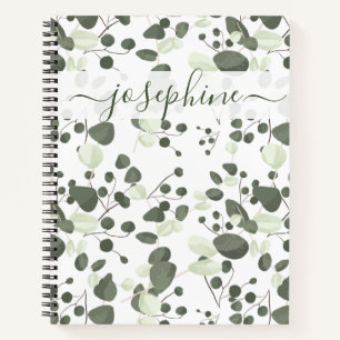 Eucalyptus green ist ein personalisiertes, elegant notizbuch