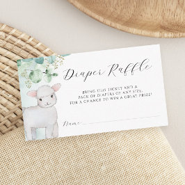 Eucalyptus Greenerenery Lamb Baby Duwer Diaper Raf Begleitkarte