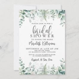 Eucalyptus Greenery Bridal Shower Einladung