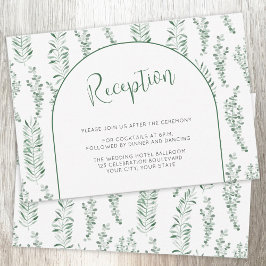 Eucalyptus Greenery Elegant Wedding Empfang Card RSVP Karte