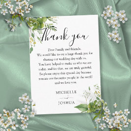 Eucalyptus Greenery Elegant Wedding Vielen Dank Platzkarte