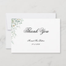 Eucalyptus Greenery Leaves Thank You Card