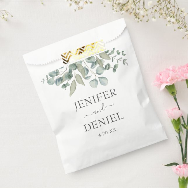 Eucalyptus Greenery Wedding Geschenktütchen (Versiegelt)