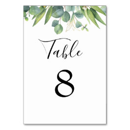 Eucalyptus Greenery Wedding Table Number Tischnummer