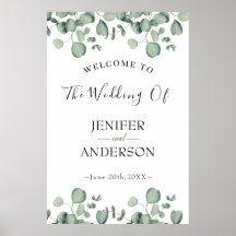 Eucalyptus Greenery Wedding Welcome