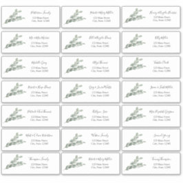 Eucalyptus Guest Address Envelope Sticker