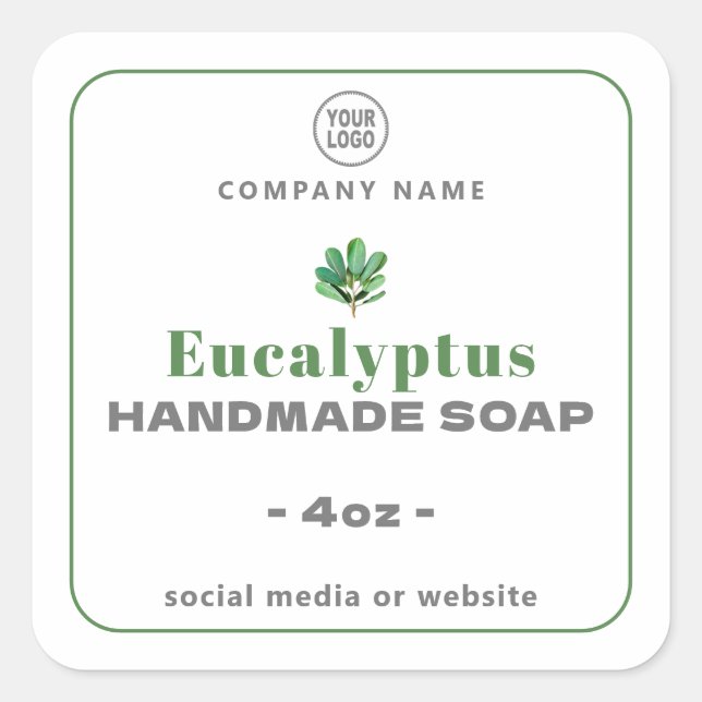 Eucalyptus Handmade Soap Square Sticker (Vorderseite)