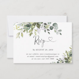 Eucalyptus-Hochzeit Online-RSVP-Karte RSVP Karte