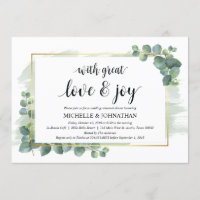 Eucalyptus Hochzeitliches Abendessen Probe Einladu