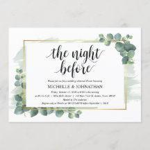 Eucalyptus Hochzeitliches Abendessen Probe Einladu