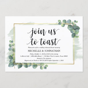 Eucalyptus Hochzeitliches Abendessen Probe Einladu Einladung