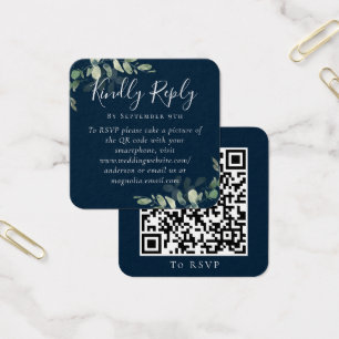 Eucalyptus-Hochzeitswebsite QR-Code RSVP