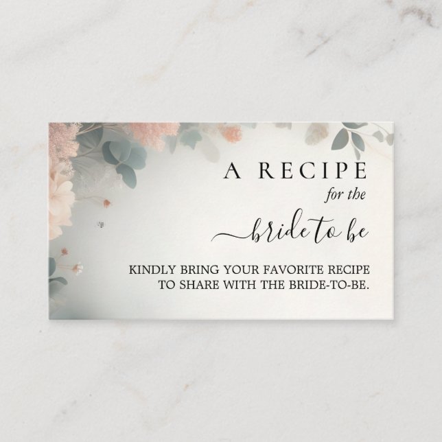 Eucalyptus Lace Tulle Dusty Blue Brautparty Begleitkarte (Vorderseite)