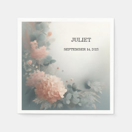 Eucalyptus Lace Tulle Dusty Blue Brautparty Serviette