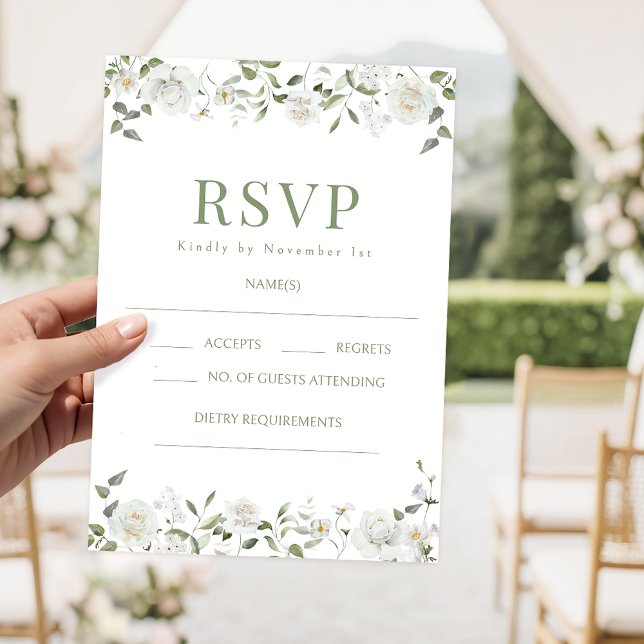 Eucalyptus Lush Greenery Floral Wedding RSVP cards (Von Creator hochgeladen)