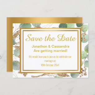 EUCALYPTUS LUXE GOLD BOTANISCH SAVE THE DATE
