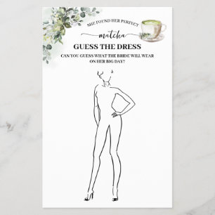 Eucalyptus Matcha Rate den Brautkleid Babyparty Sp Flyer