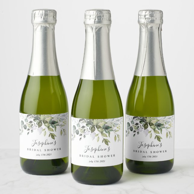 Eucalyptus Mini Sparkling Weinflaschen Etiketten (Flaschen)