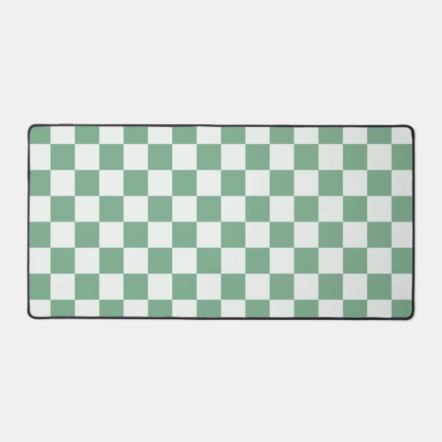 Eucalyptus mist checkerboard pattern schreibtischunterlage (Vorderseite)