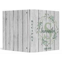 Eucalyptus Monogram Custom Rezept Book