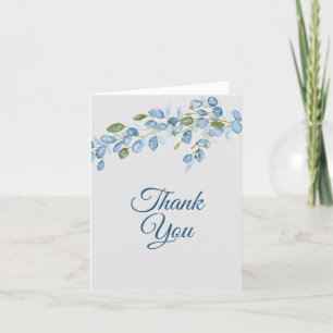 Eucalyptus Pastel Green und Blue Vielen Dank Dankeskarte