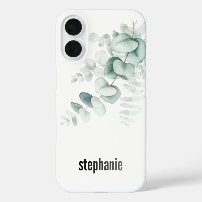 Eucalyptus Pattern iphone Case (Rückseite)
