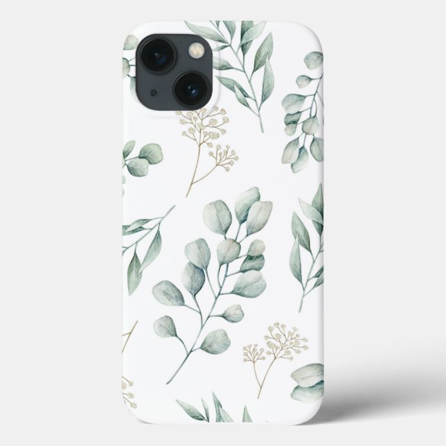 Eucalyptus Pattern iphone cover  (Rückseite)