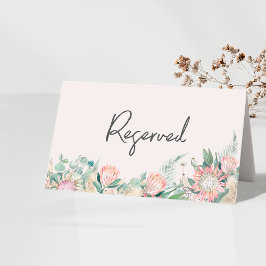 Eucalyptus Protea Pampas Wedding Table Number Platzkarte