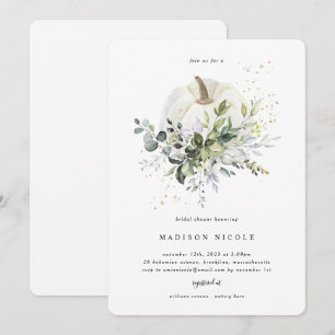 Eucalyptus Pumpkin Bridal Dusche Einladung