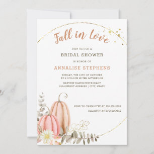 Eucalyptus Pumpkin Fall Brautparty Einladung