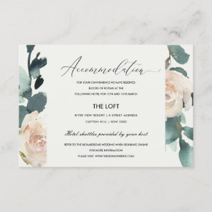 EUCALYPTUS ROSE BLUSH KRAFT WEDDING UNTERKUNFT BEGLEITKARTE