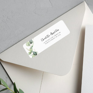 Eucalyptus Script Botanical Grad Rücksendeadresse