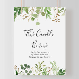 Eucalyptus Simple Floral Diese Kerze Brennt Schild