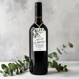 Eucalyptus Sip Sip Hooray Verlobungsdusche Favor Geschenkanhänger