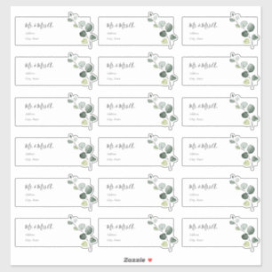 Eucalyptus Sprig Guest Address Labels